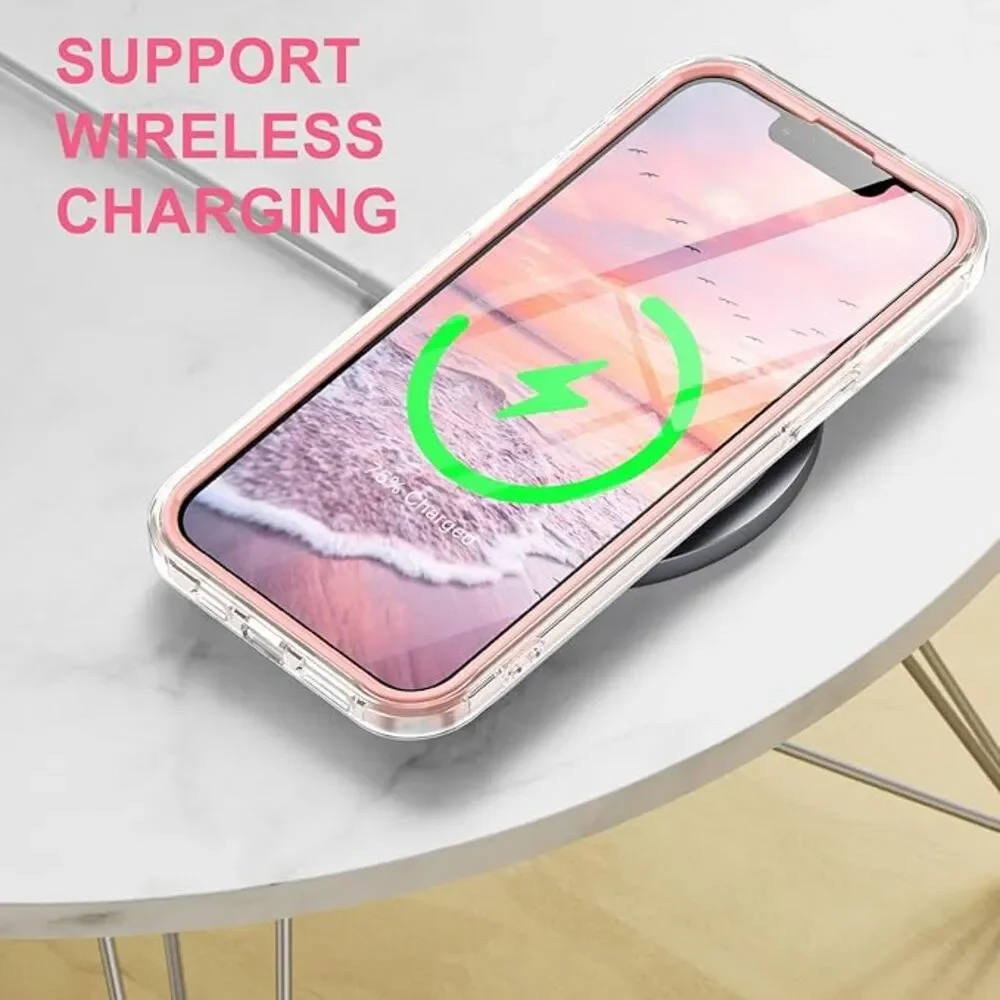 iPhone 12 / 12 pro Floral Feather Pattern, Pink